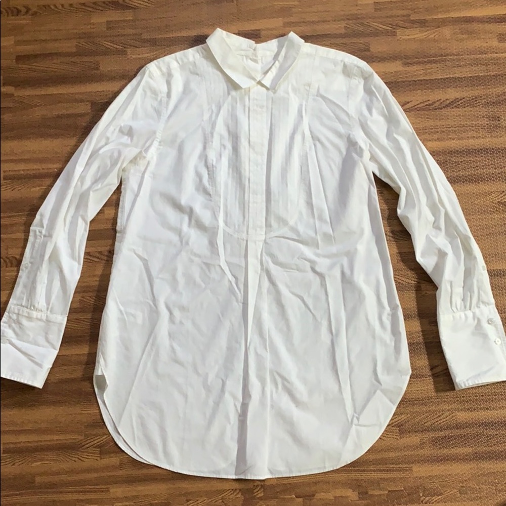 Open back white tunic dress LOFT shirt size small